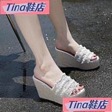 Tina鞋店  韓版流行夏季新款 波希米亞民族風羅馬鞋 龐克搖滾女涼鞋 楔型厚底高跟金屬色夾腳女鞋(368-2)- 歷史價格詳細信息
