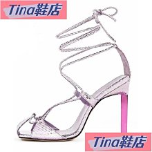 Tina鞋店  新款高跟鞋 碼高跟鞋 鉚釘涼鞋女外穿2024新款夏季粗跟時尚羅馬涼鞋碼涼拖鞋女41一43- 歷史價格詳細信息