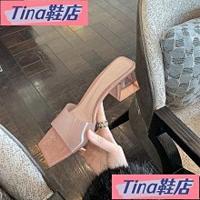 Tina鞋店  【高跟鞋】氣質名媛涼鞋 尖頭高跟鞋 小眾半包頭細跟鞋 年新款春夏水鑽高跟涼鞋 超仙一字式扣帶女鞋- 歷史價格詳細信息