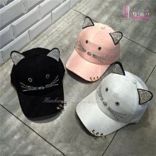 ☆[Hankaro]☆ 韓風流行時尚街頭蕾絲網紗兔耳帽棒球帽~(合併批發另洽) 歷史價格詳細信息