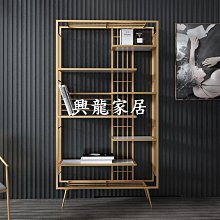 輕奢鐵藝置物架落地書架辦公室屏風客廳loft金屬多層實木簡約隔斷 歷史價格詳細信息