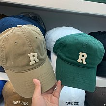 韓版R字母棒球帽子男女ins休閑潮百搭軟頂鴨舌帽情侶顯臉小遮陽帽 歷史價格詳細信息