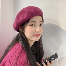 羊毛貝雷帽女日系甜美文藝百搭畫家帽秋冬季百搭英倫復古蓓蕾帽子 歷史價格詳細信息
