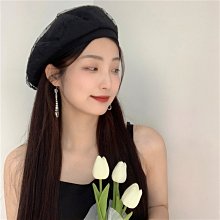 黑色皮質貝雷帽女款英倫設計感復古百搭日系韓版春秋南瓜八角帽子 歷史價格詳細信息
