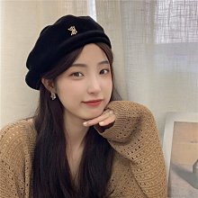 金絲絨金屬貝雷帽女大頭圍秋冬季日系百搭黑色復古時髦畫家帽子女#促銷 #現貨 #可開發票 歷史價格詳細信息