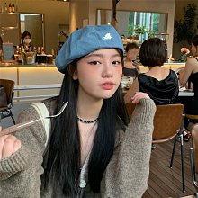 貝雷帽 【特價清倉】貝雷帽女春秋款牛仔黑色秋冬顯臉小帽子大頭圍畫家帽 歷史價格詳細信息