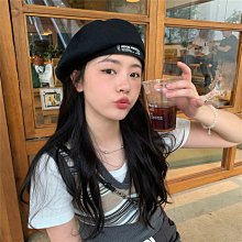 丁走走日系復古百搭黑色貝雷帽女秋英倫韓版潮顯臉小畫家帽 歷史價格詳細信息