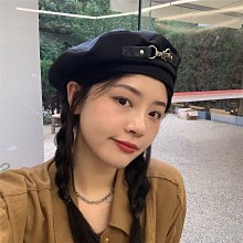 英倫ins秋冬金屬圈羊毛呢禮帽黑色大帽簷百搭羊毛氈帽子女式爵士帽 歷史價格詳細信息