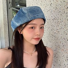 貝雷帽 【特價清倉】貝雷帽女春秋款牛仔黑色秋冬顯臉小帽子大頭圍畫家帽 歷史價格詳細信息