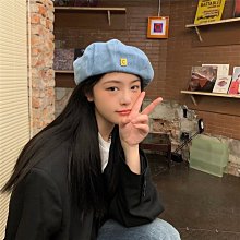 牛仔八角帽女新款秋季做舊圓臉時尚文藝報童帽簡約顯臉小報童帽男 歷史價格詳細信息