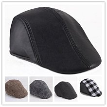 黑色皮帽男春秋冬季禮帽牛仔帽韓版潮遮陽帽中老年人紳士爵士帽子(SL) 歷史價格詳細信息