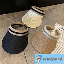 【帽子】韓版草編空頂鴨舌帽子女夏天戶外出游防曬遮陽帽太陽沙灘休閑百搭  露天拍賣 歷史價格詳細信息