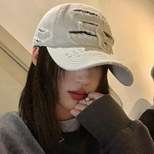 棒球帽女 顯臉小加大加深鴨舌帽 長帽簷大頭圍帽子 美式破洞寬帽簷 歷史價格詳細信息