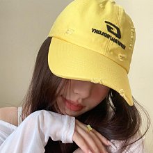 帽子 棒球帽 鴨舌帽 男女款 大頭圍 薄荷綠字母刺繡棒球帽女韓版破洞寬帽檐鴨舌帽顯臉小遮陽帽子大臉 歷史價格詳細信息