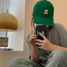 帽子 棒球帽 鴨舌帽 男女款 大頭圍 薄荷綠字母刺繡棒球帽女韓版破洞寬帽檐鴨舌帽顯臉小遮陽帽子大臉 歷史價格詳細信息