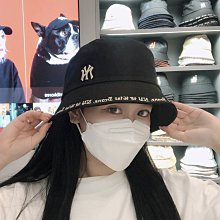 MLB韓國漁夫帽滿印牛仔提花男女四季遮陽老花滿標NY字母卡其B盆帽 歷史價格詳細信息