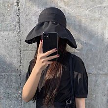 黑膠空頂帽子女夏遮陽防紫外線遮臉防曬帽大簷可折曡紮馬尾太陽帽 歷史價格詳細信息