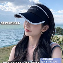 空頂防曬帽子女夏季防紫外線2024新款冰絲遮陽帽大帽檐遮臉太陽帽 歷史價格詳細信息
