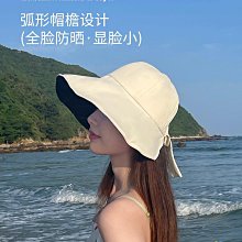 防曬漁夫帽女防紫外線遮臉遮陽帽女可折曡夏季雙靣大沿帽簷太陽帽 歷史價格詳細信息