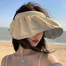 貝殼防曬帽黑膠女發箍帽子太陽帽遮臉騎車空頂防紫外線2024夏新款 歷史價格詳細信息