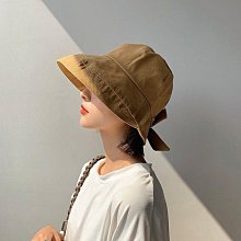 韓版蝴蝶結漁夫帽女夏時尚顯臉小防紫外線遮陽帽大簷防曬太陽帽子 歷史價格詳細信息