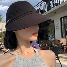 防曬帽 漁夫帽女 貝殼帽女防曬2022秋款遮陽防紫外線漁夫帽折疊發箍黑膠空頂遮陽帽 歷史價格詳細信息