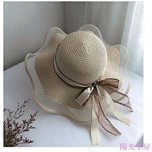 草帽蝴蝶結大帽檐草帽女夏季時尚百搭出游海邊沙灘遮陽防曬太陽帽帽子 新品 歷史價格詳細信息