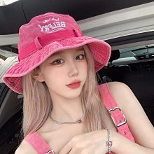 ins漁夫帽子女夏天刺繡笑臉時尚大檐顯臉小盆帽韓版遮臉遮陽帽 歷史價格詳細信息