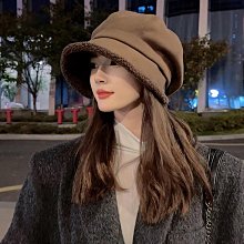 新款八角貝雷帽子女冬季顯臉小英倫風復古鴨舌畫家帽時尚百搭潮流 歷史價格詳細信息