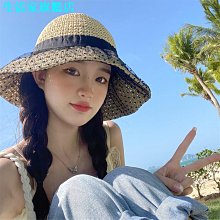 草帽帽子女草帽韓版潮百搭日系夏季薄款透氣蕾絲花邊鏤空小清新防風繩 新品 歷史價格詳細信息