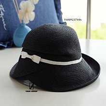 草帽復古赫本黑色網紅草帽遮陽帽防曬度假海邊沙灘帽子女夏大檐太陽帽 新品 歷史價格詳細信息