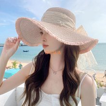 草帽蕾絲珍珠系帶法式鏤空草帽女春夏季碎花大帽檐遮陽太陽帽子防曬帽 新品 歷史價格詳細信息