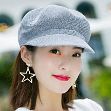 夏季八角帽草帽沙灘度假鴨舌畫家帽子女遮陽防曬百搭韓版貝雷帽潮 歷史價格詳細信息