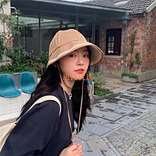 丁走走素顏遮臉百搭麂皮絨漁夫帽女春秋顯臉小堆堆帽大頭圍貝雷帽 歷史價格詳細信息