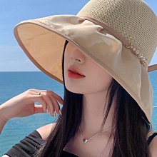夏季出游遮陽防曬帽大檐防紫外線氣質百搭潮太陽帽子女蝴蝶結草帽韓版日系 歷史價格詳細信息