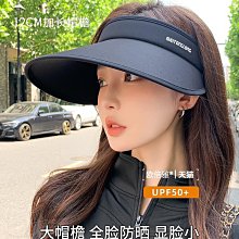 防晒帽SUPERWZM空頂防曬帽男款戶外寬檐太陽帽女夏季冰絲防紫外線遮陽帽  现货 歷史價格詳細信息