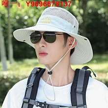 戶外防晒漁夫帽 防晒帽 戶外登山帽大頭圍速乾防水漁夫帽男夏天徒步遮陽釣魚帽西部牛仔帽 歷史價格詳細信息