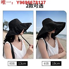 漁夫帽大帽檐防紫外線黑膠太陽帽女防曬帽遮臉護頸顯臉小遮陽帽子  滿300發貨 歷史價格詳細信息