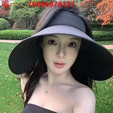 防晒帽遮陽帽女防曬防紫外線新款大帽檐空頂帽子冰絲透氣騎車顯臉小  现货 歷史價格詳細信息