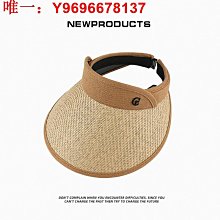 遮陽草帽 草編發箍式空頂太陽帽雙面戴遮陽帽女防曬防紫外線夏季大帽檐遮臉211 NN041 歷史價格詳細信息
