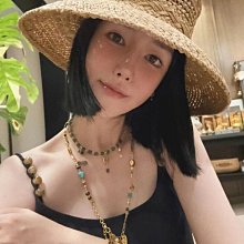 [ ohya梨花 ] =韓國帶回=最新甜酷千金渡假拉菲草編織顯臉小造型草帽遮陽帽 價格比較,價格查詢,歷史價格詳細信息
