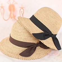 拉菲草純手工編織漁夫帽 網紗花朵平頂沙灘帽 出遊遮陽防晒 女生時尚名媛休閒百搭草帽-時尚女裝 歷史價格詳細信息