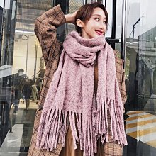加厚雙面雙色慵懶風民族風網紅時尚新款百搭秋冬針織拼色保暖圍【Misaki精品】 歷史價格詳細信息