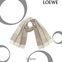 LOEWE Anagram羊毛喀什米爾混紡圍巾(黑色/灰色) 歷史價格詳細信息
