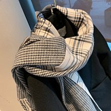 現貨熱銷-圍巾女秋冬韓版百搭絲巾斜紋幾何棉麻手感裝飾圍脖披肩圍巾女冬季CFLP 歷史價格詳細信息