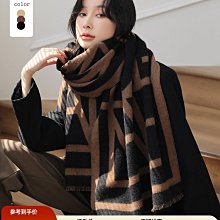 現貨熱銷-圍巾女秋冬韓版百搭絲巾斜紋幾何棉麻手感裝飾圍脖披肩圍巾女冬季CFLP 歷史價格詳細信息