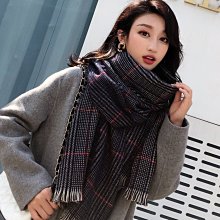 圍巾 披肩 韓版網紅棋牌格時尚仿羊絨圍巾女兩用空調披肩秋冬季保暖格子圍脖WY040 歷史價格詳細信息