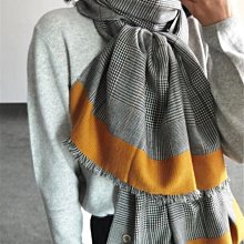 圍巾 披肩 秋冬新款極簡條紋時尚保暖圍巾女秋冬季韓版百搭學生圍脖加厚披肩WY040 歷史價格詳細信息