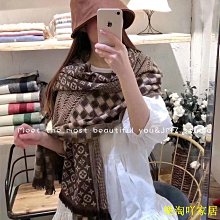 圍巾 保暖圍脖 歐風格紋系列圍巾 秋冬百搭款披巾 歷史價格詳細信息