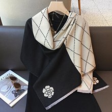 圍巾 披肩 山茶花新款仿真絲絲巾女秋冬時尚洋氣薄款圍巾保暖圍脖兩用披肩女WY040 歷史價格詳細信息